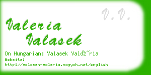 valeria valasek business card